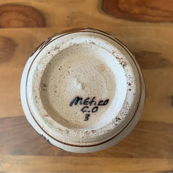 Hand Painted Mexican Pottery Vase Vintage - Picture 5 of 6